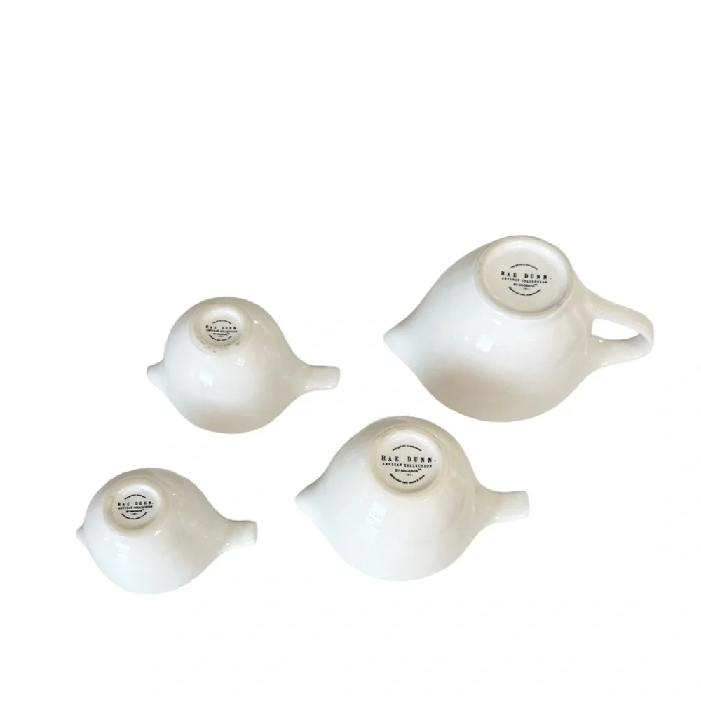 NEW  Rae Dunn Teacup Measuring Cups w/Handles Set/4